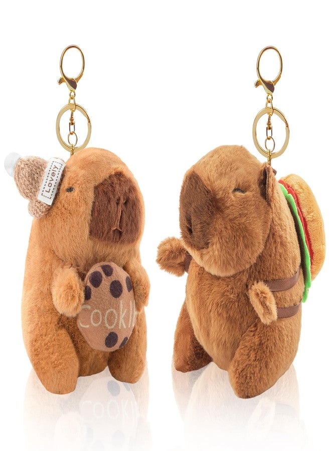 EOKPHULL Capybara Keychain, Capybara Animal Keychains for Backpacks, Key Chain Bag Charm - Image 1